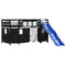 vidaXL Kids' Loft Bed with Curtains without Mattress White&Black 80x200cm