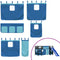 vidaXL Kids' Loft Bed with Curtains without Mattress Blue 80x200 cm