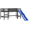 vidaXL Kids' Loft Bed with Curtains without Mattress Blue 80x200 cm
