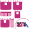 vidaXL Kids' Loft Bed with Curtains without Mattress Pink 80x200 cm