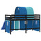 vidaXL Kids' Loft Bed with Tunnel without Mattress Blue 80x200 cm