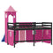 vidaXL Kids' Loft Bed with Tower without Mattress Pink 80x200 cm