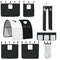 vidaXL Kids' Loft Bed with Tower without Mattress White&Black 80x200cm