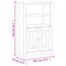 vidaXL 3 Piece Bathroom Furniture Set BERG White Solid Wood Pine