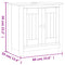 vidaXL 3 Piece Bathroom Furniture Set BERG White Solid Wood Pine