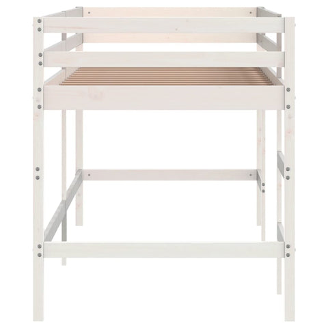 vidaXL Kids' Loft Bed without Mattress with Ladder White 90x200 cm