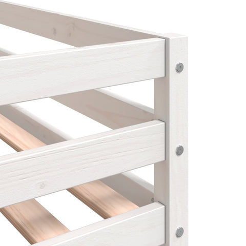 vidaXL Kids' Loft Bed without Mattress with Ladder White 90x200 cm