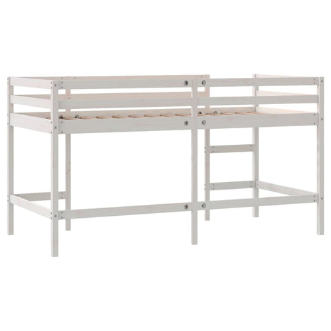 vidaXL Kids' Loft Bed without Mattress with Ladder White 90x190 cm Single