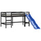 vidaXL Kids' Loft Bed without Mattress with Slide Black 80x200 cm