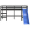 vidaXL Kids' Loft Bed without Mattress with Slide Black 80x200 cm