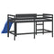 vidaXL Kids' Loft Bed without Mattress with Slide Black 80x200 cm