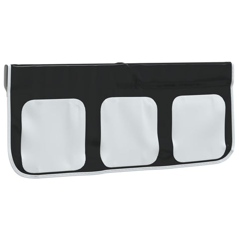 vidaXL Curtains for Loft Bed with Tunnel White and Black Polyester