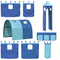 vidaXL Curtains for Loft Bed with Tunnel and Tower Blue