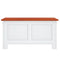 vidaXL Storage Chest with Lid Brown and White Solid Wood Acacia