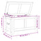 vidaXL Storage Chest with Lid Brown and White Solid Wood Acacia