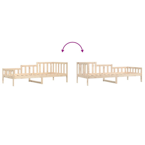 vidaXL Day Bed without Mattress  90x190 cm Single Solid Wood Pine