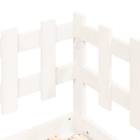 vidaXL Pull-out Day Bed without Mattress White 2x(90x190) cm Solid Wood