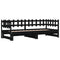 vidaXL Pull-out Day Bed without Mattress Black 2x(90x190) cm Solid Wood