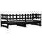 vidaXL Pull-out Day Bed without Mattress Black 2x(90x190) cm Solid Wood
