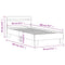 vidaXL Bed Frame without Mattress with Headboard White 90x200 cm