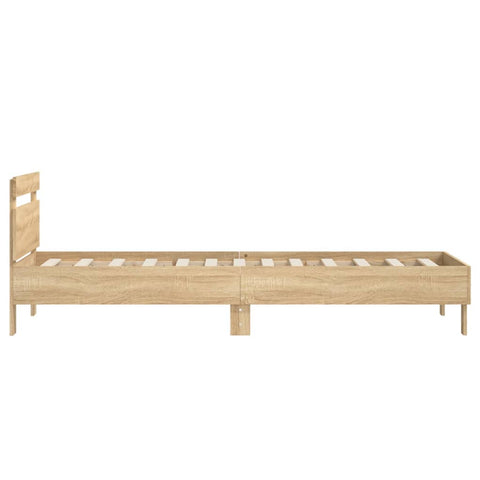 vidaXL Bed Frame without Mattress with Headboard Sonoma Oak 90x200 cm
