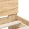 vidaXL Bed Frame without Mattress with Headboard Sonoma Oak 90x200 cm