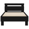 vidaXL Bed Frame without Mattress with Headboard Black 90x190 cm Single