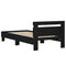 vidaXL Bed Frame without Mattress with Headboard Black 90x190 cm Single
