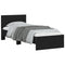 vidaXL Bed Frame without Mattress with Headboard Black 90x190 cm Single