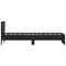 vidaXL Bed Frame without Mattress with Headboard Black 90x190 cm Single