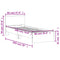 vidaXL Bed Frame without Mattress with Headboard Black 90x190 cm Single