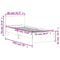 vidaXL Bed Frame without Mattress with Headboard Black 75x190 cm Small Single