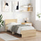 vidaXL Bed Frame without Mattress with Headboard Sonoma Oak 75x190 cm Small Single