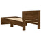 vidaXL Bed Frame without Mattress with Headboard Brown Oak 75x190 cm Small Single