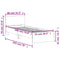 vidaXL Bed Frame without Mattress with Headboard Brown Oak 75x190 cm Small Single