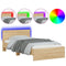 vidaXL Bed Frame without Mattress with LED Lights Sonoma Oak 100x200 cm