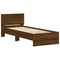 vidaXL Bed Frame without Mattress with LED Lights Brown Oak 90x190 cm Single