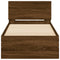vidaXL Bed Frame without Mattress with LED Lights Brown Oak 90x190 cm Single