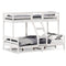 vidaXL Bunk Bed without Mattress 80x200/120x200 cm White Solid Wood