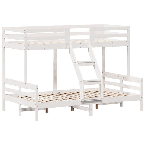 vidaXL Bunk Bed without Mattress 80x200/120x200 cm White Solid Wood