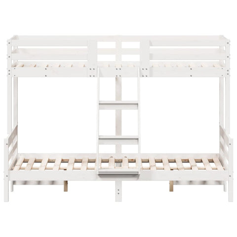 vidaXL Bunk Bed without Mattress 80x200/120x200 cm White Solid Wood