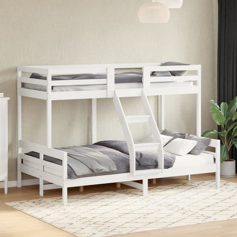 vidaXL Bunk Bed without Mattress 80x200/120x200 cm White Solid Wood