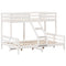 vidaXL Bunk Bed without Mattress 80x200/140x200 cm White Solid Wood