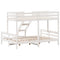 vidaXL Bunk Bed without Mattress 80x200/140x200 cm White Solid Wood