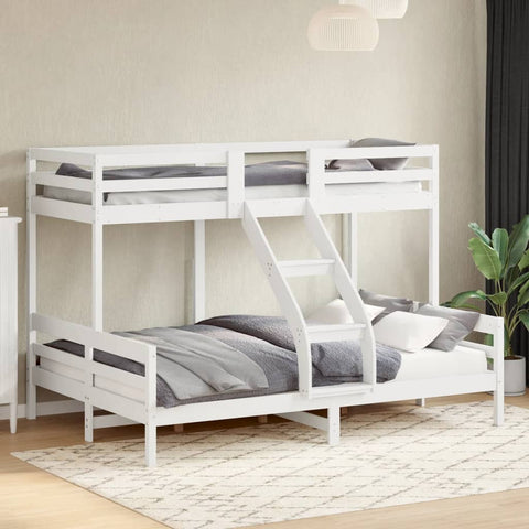 vidaXL Bunk Bed without Mattress 80x200/140x200 cm White Solid Wood