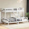 vidaXL Bunk Bed without Mattress 80x200/140x200 cm White Solid Wood