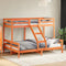 vidaXL Bunk Bed without Mattress 80x200/140x200 cm Wax Brown Solid Wood