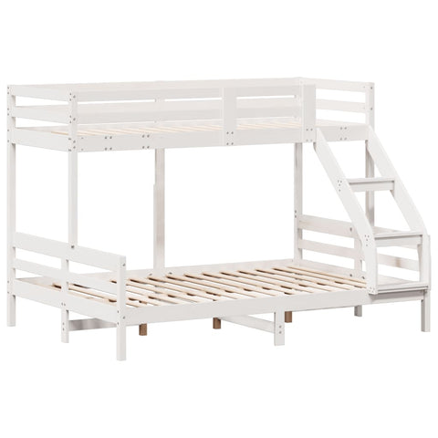 vidaXL Bunk Bed without Mattress 80x200/140x200 cm White Solid Wood
