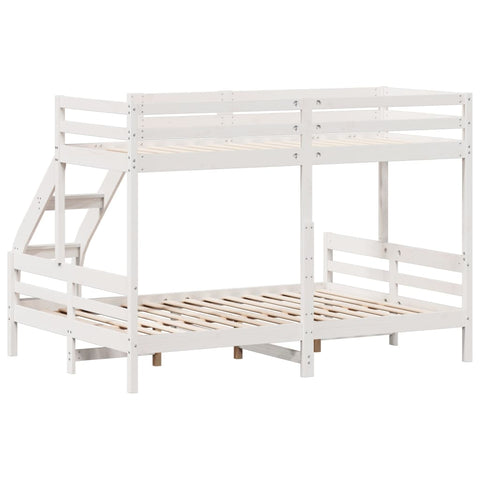 vidaXL Bunk Bed without Mattress 80x200/140x200 cm White Solid Wood