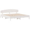 vidaXL Bed Frame without Mattress White 200x200 cm Solid Wood Pine